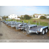 The trailer for transporting generator sets with a height-adjustable drawbar