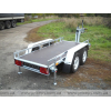 The trailer for transporting generator sets with a height-adjustable drawbar