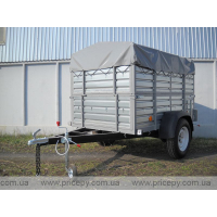 The trailer is reinforced with removable extended sides