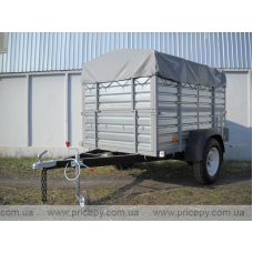 The trailer is reinforced with removable extended sides