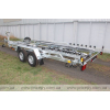 Two-axle boat trailer for transporting boats up to 7.8 m