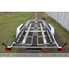 Two-axle boat trailer for transporting boats up to 7.8 m