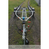 Trailer for transporting rubber RIB boats up to 3.8 m with roller bunks