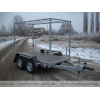 Trailer for transporting generators with a high awning