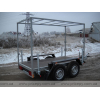 Trailer for transporting generators with a high awning