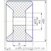 Ролик ПУ 106х70 мм,диаметр втулки 20,5 мм