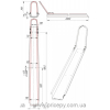 Жолоб гальмо стоянковий 130х195х2000 з дугою