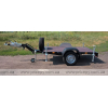 Platform trailer with height-adjustable drawbar