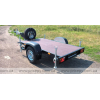 Platform trailer with height-adjustable drawbar