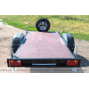 Platform trailer with height-adjustable drawbar