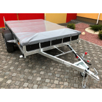 Trailer for transporting two motorcycles or an ATV