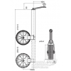 Jack wheel, plastic disk 150 kg, Knott