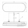 Фонарь задний универсальный FT-320LED DI, 3-х функц. 12\24В, с кабелем 1 м.  FRISTOM