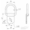 Петля такелажная под болт мебельный М8.