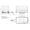 Flatbed trailer 305PB2208FUT with high tilt