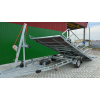 Trailer-platform rotary hydraulic for the transportation of air sleds