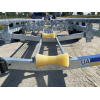 Two-axle boat trailer for transporting boats up to 8.5 m