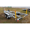 Two-axle boat trailer for transporting boats up to 8.5 m