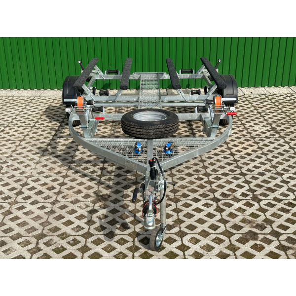 Причіп для двох гідроциклів з гальмівною системою 