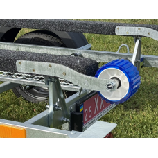 Easy-load roller system for PVC boats